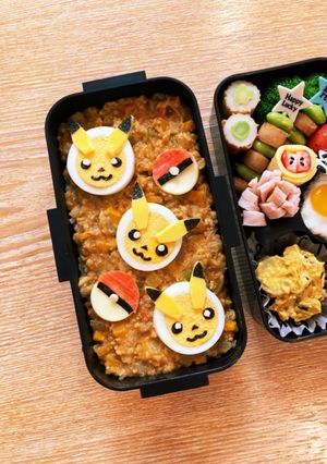 キャラ弁 ピカチュウ ドライカレー-レシピのメイン写真