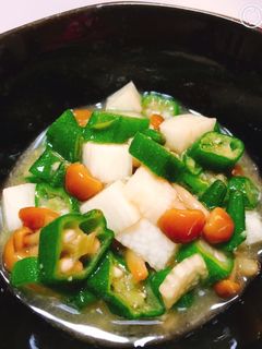 長芋オクラなめこネバネバトリプル-レシピのメイン写真
