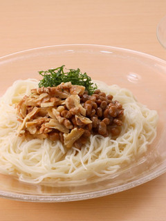 【腸活♪】納豆とくるみのトロロそうめん-レシピのメイン写真