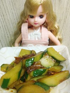 リカちゃん♡きゅうりとにんにく醤油炒め-レシピのメイン写真