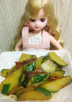 リカちゃん♡きゅうりとにんにく醤油炒め-レシピのメイン写真