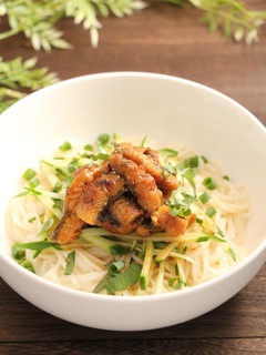 簡単!冷たい鰻そうめん 汁なしまぜそば-レシピのメイン写真