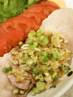 しっとり♪土鍋ゆで豚の香味だれ-レシピのメイン写真