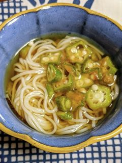 ☆梅オクラの素麺☆-レシピのメイン写真