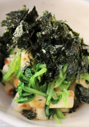 つまみ菜と長芋ののり和え【ＪＡ福井県】-レシピのメイン写真