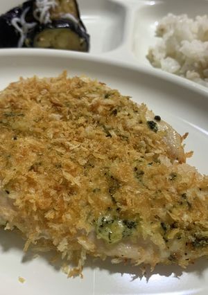ふりかけで簡単！鶏胸肉の青じそパン粉焼き-レシピのメイン写真