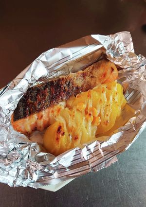 鮭とジャガイモのハーブマヨオリーブ油焼き-レシピのメイン写真