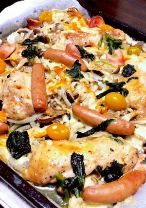 玉ねぎたっぷりオーブン焼き-レシピのメイン写真