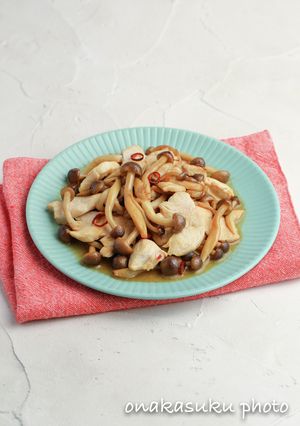 簡単味つけ！しめじと鶏肉のバタポン炒め-レシピのメイン写真