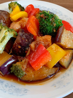鶏となすの旨辛ソース-レシピのメイン写真