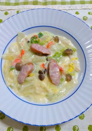 簡単！一人分の白菜のクリーム煮♡-レシピのメイン写真