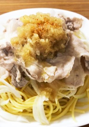 冷しゃぶおろしのパスタかうどんかそうめん-レシピのメイン写真