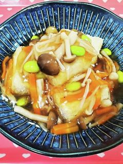 きのこいっぱい*揚げだし豆腐のきのこあん-レシピのメイン写真