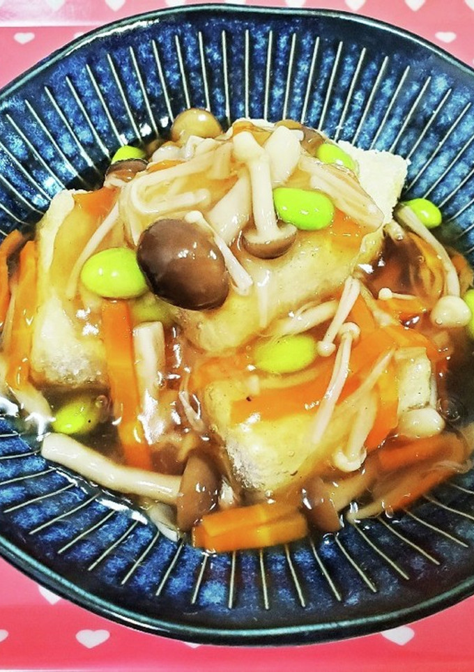 きのこいっぱい＊揚げだし豆腐のきのこあん-レシピのメイン写真