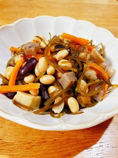 ♪成城石井♫風な高野豆腐入り五目豆-レシピのメイン写真