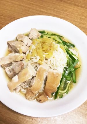 蒸し鶏そうめん-レシピのメイン写真