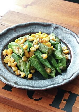 あと一品★オクラとコーンの麺つゆバター-レシピのメイン写真