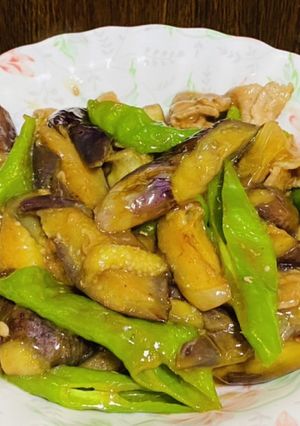茄子と万願寺唐辛子の中華炒め-レシピのメイン写真