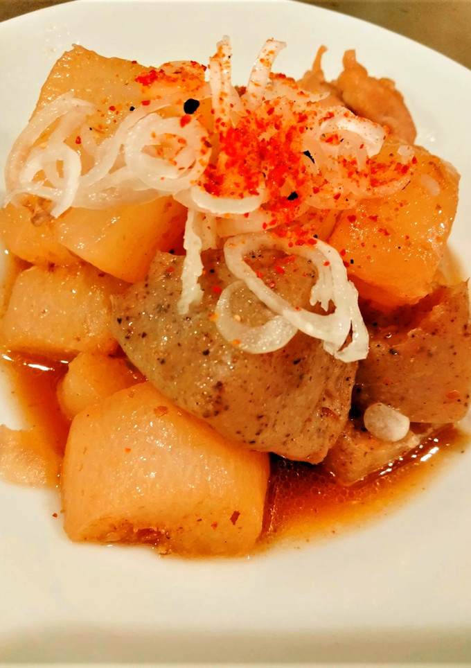 作り置き可　鶏肉とこんにゃく大根のうま煮-レシピのメイン写真