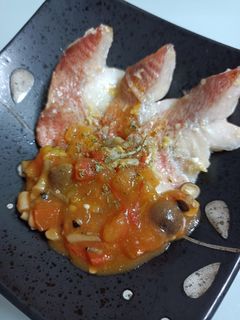 白身魚のトマトソースかけ-レシピのメイン写真