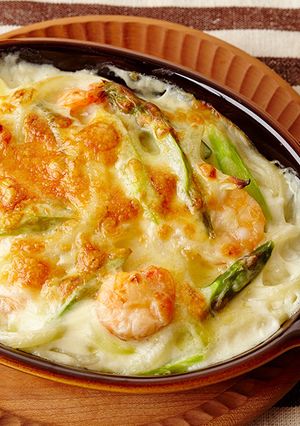 えびとアスパラのうどんグラタン-レシピのメイン写真