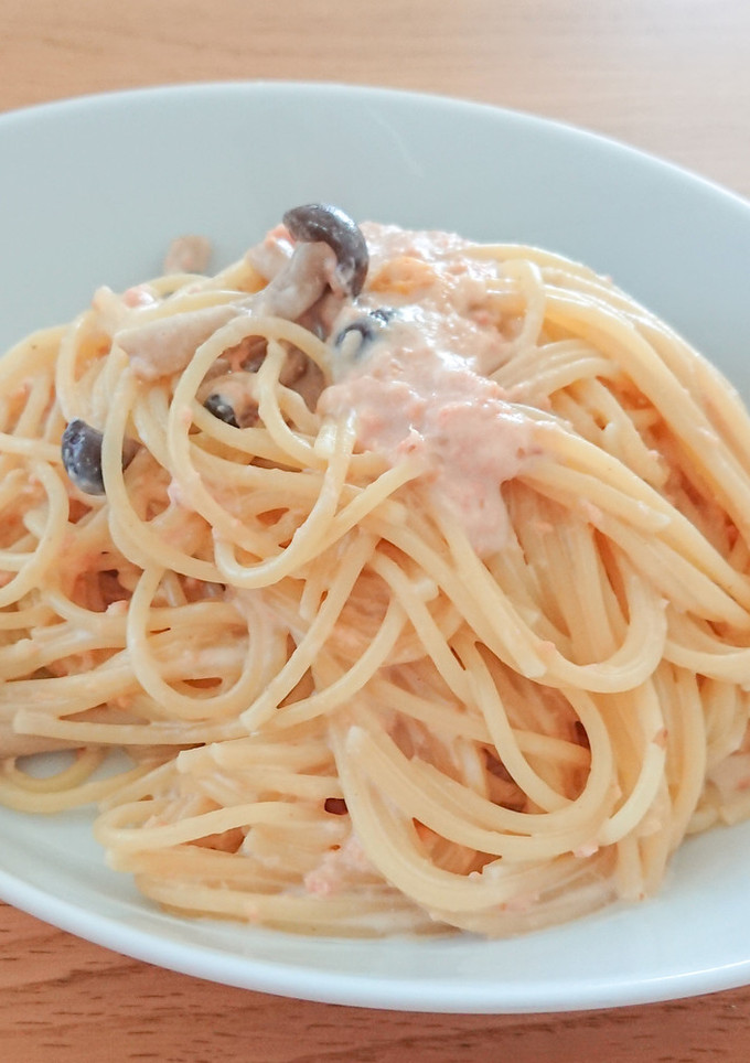 鮭フレークで簡単！鮭の和風クリームパスタ-レシピのメイン写真