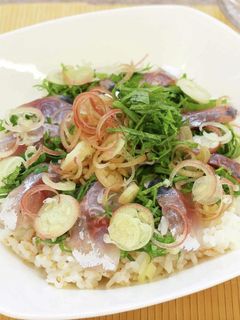薬味たっぷり、〆アジのちらし寿司-レシピのメイン写真