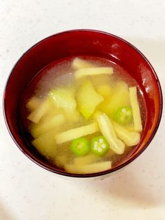 なす オクラ 油揚げの味噌汁^^-レシピのメイン写真