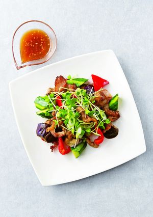 豚肉のカリッと焼き 黒酢だれ-レシピのメイン写真