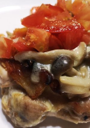 塩レモン鶏クリームソースかけ角切トマト添-レシピのメイン写真