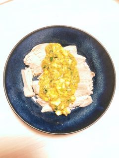 しっとりゆで鶏の卵ソースがけ♡-レシピのメイン写真