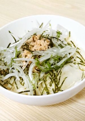 ツナ缶と塩こんぶのそうめん-レシピのメイン写真