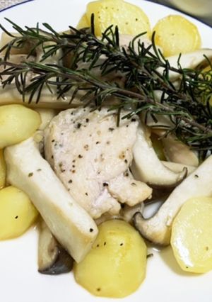 鶏むね肉とエリンギとじゃがいもの炒め蒸し-レシピのメイン写真