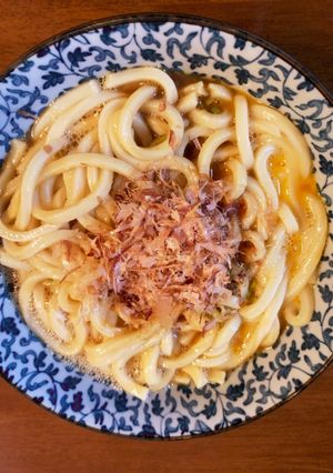手抜き釜玉うどん-レシピのメイン写真