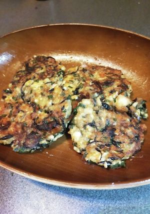 ニラとひじきと椎茸の豆腐焼き-レシピのメイン写真