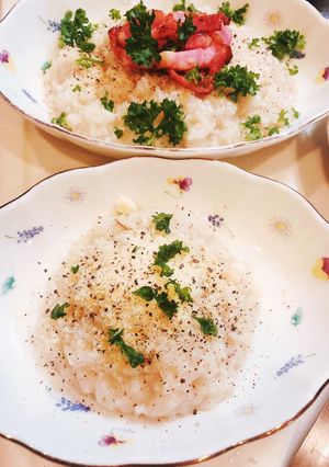 ナッツとキノコのチーズリゾット-レシピのメイン写真