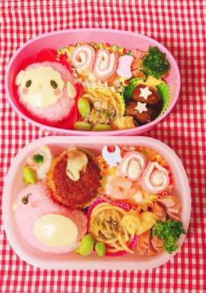 とりさん　ひつじさん　キャラ弁　デコ弁-レシピのメイン写真