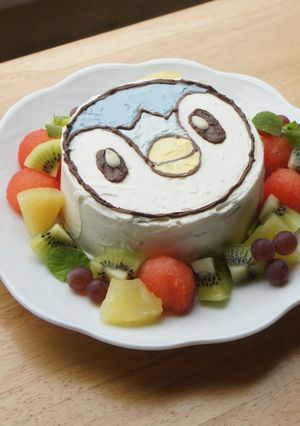 レアチーズクリームの＊ポッチャマケーキ-レシピのメイン写真