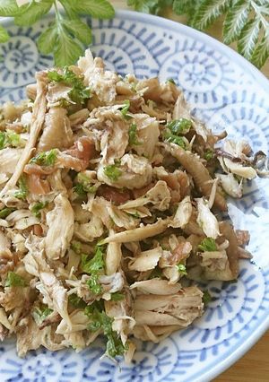 鶏肉の梅肉炒め(ボーンブロスの手羽先)-レシピのメイン写真
