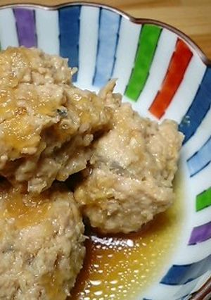 めんつゆdeレンコン入り鶏だんごの煮もの-レシピのメイン写真
