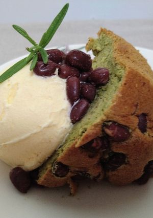 米粉で作る抹茶シフォンケーキ　アイス乗せ-レシピのメイン写真
