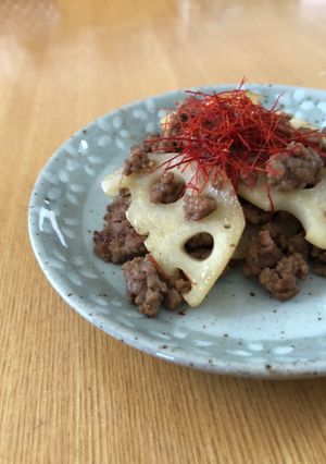 豚ひき肉とれんこんのサッと炒め-レシピのメイン写真