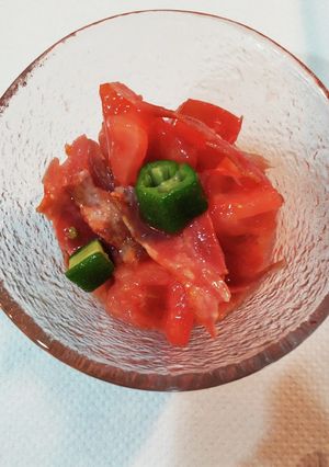 カリカリベーコントマトオクラサラダ-レシピのメイン写真