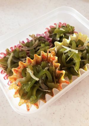 【お弁当・常備菜】ピーマンとじゃこ塩蒸し-レシピのメイン写真