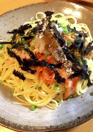 ツナ納豆キムチと大根おろしのスパゲティ-レシピのメイン写真