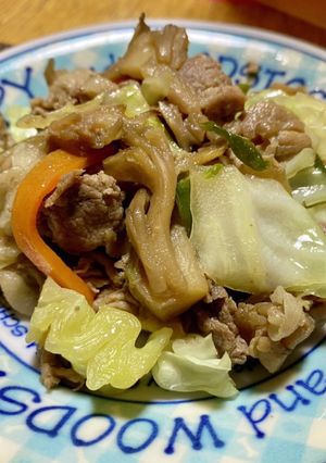 冷凍肉でも軟らかく！舞茸入り肉野菜炒め-レシピのメイン写真