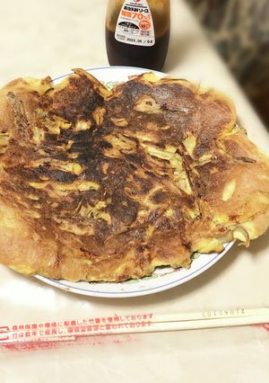 300kcal♡大豆粉と舞茸のお好み焼き-レシピのメイン写真