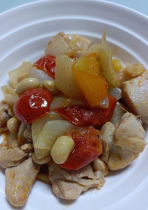 大豆と鶏のカレー煮込み-レシピのメイン写真