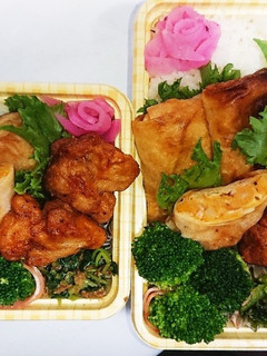 【夫婦弁当112】ピザ風春巻きと冷食-レシピのメイン写真