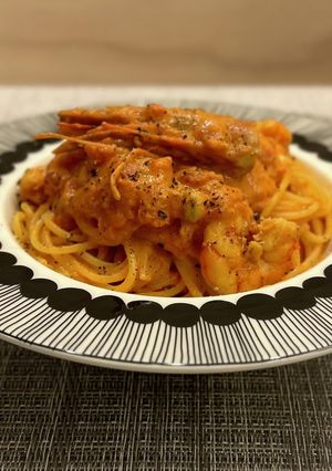 海老のトマトクリームパスタ-レシピのメイン写真